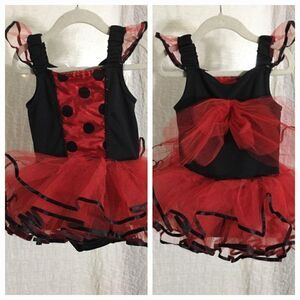 Dressed Up Lady Bug Dress Tutu Size 2-4 XS